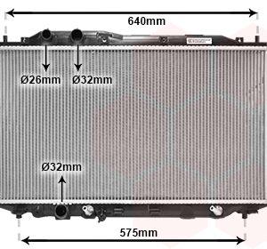Radiator racire motor HONDA CIVIC VIII limuzina (FD, FA) 1.3 IMA (FA3, FD3) benzina/elector 95 cai VAN WEZEL 25002192