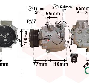 Compresor climatizare HONDA CIVIC VIII limuzina (FD, FA) 1.8 (FD1, FD7, FA1) benzina 140 cai VAN WEZEL 2500K208