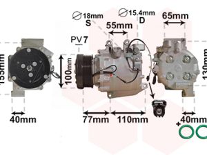 Compresor climatizare HONDA CIVIC VIII Hatchback (FN, FK) 1.8 (FN1, FK2) benzina 140 cai VAN WEZEL 2500K208