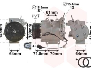 Compresor climatizare HONDA CIVIC VIII Hatchback (FN, FK) 2.2 CTDi (FK3) diesel 140 cai VAN WEZEL 2500K235