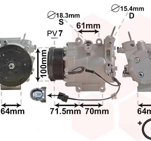 Compresor climatizare HONDA CIVIC VIII Hatchback (FN, FK) 2.2 CTDi (FK3) diesel 140 cai VAN WEZEL 2500K235