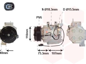 Compresor climatizare HONDA CIVIC IX Tourer (FK) 1.8 i-VTEC (FK2) benzina 141 cai VAN WEZEL 2500K700