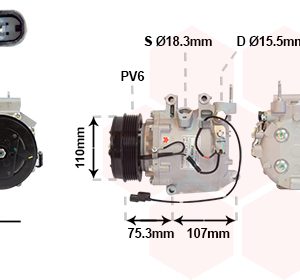 Compresor climatizare HONDA CIVIC IX (FK) 1.8 i-VTEC (FK2) benzina 141 cai VAN WEZEL 2500K700