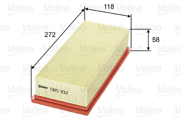 Filtru aer HONDA CIVIC VI Aerodeck (MB, MC) 2.0 i D (MC3) diesel 105 cai VALEO 585102