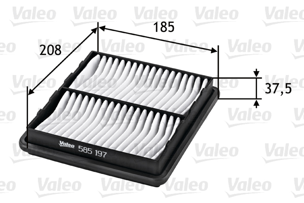Filtru aer HONDA CIVIC V cupe (EJ) 1.5 i LSi (EJ2) benzina 101 cai VALEO 585197