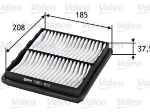 Filtru aer HONDA CIVIC VI Fastback (MA, MB) 1.4 i (MA8, MB2) benzina 75 cai VALEO 585197