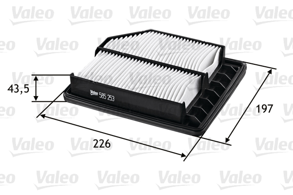 Filtru aer HONDA CIVIC VIII Hatchback (FN, FK) 1.8 (FN1, FK2) benzina 140 cai VALEO 585253