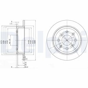 Disc frana HONDA CIVIC V cupe (EJ) 1.5 i LSi (EJ2) benzina 101 cai DELPHI BG2538