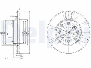 Disc frana HONDA CIVIC V Hatchback (EG) 1.3 16V (EG3) benzina 75 cai DELPHI BG2673