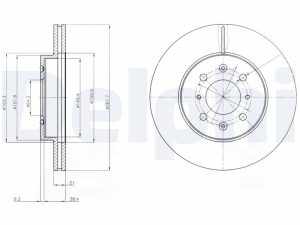 Disc frana HONDA CIVIC V limuzina (EG, EH) 1.5 (EG8) benzina 101 cai DELPHI BG2759