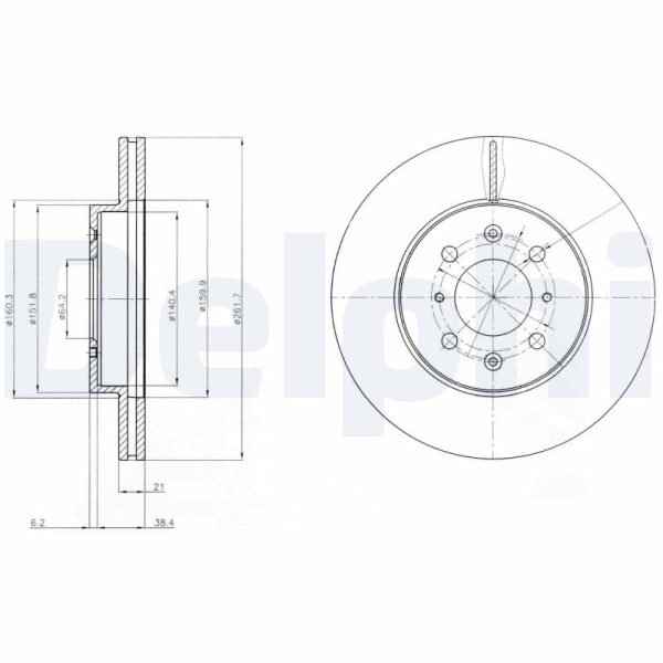 Disc frana HONDA CIVIC VII limuzina (ES, ET) 1.3 IMA (ED9, ES9) benzina/elector 83 cai DELPHI BG2759