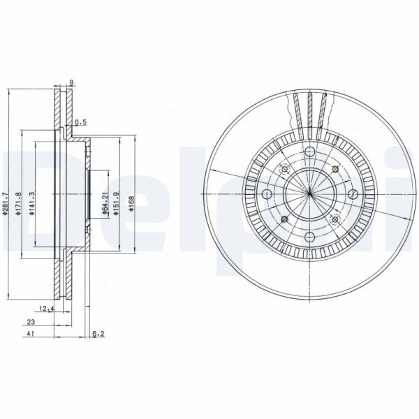 Disc frana HONDA NSX I Cabriolet (NA) 3.0 24V Vtec (NA1) benzina 274 cai DELPHI BG2815