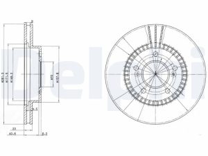 Disc frana HONDA HR-V (GH_) 1.6 16V (GH1, GH3) benzina 105 cai DELPHI BG3061