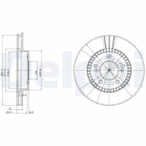 Disc frana HONDA HR-V (GH_) 1.6 16V (GH1, GH3) benzina 105 cai DELPHI BG3061