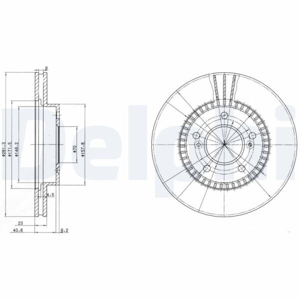 Disc frana HONDA HR-V (GH_) 1.6 16V (GH1, GH3) benzina 105 cai DELPHI BG3061