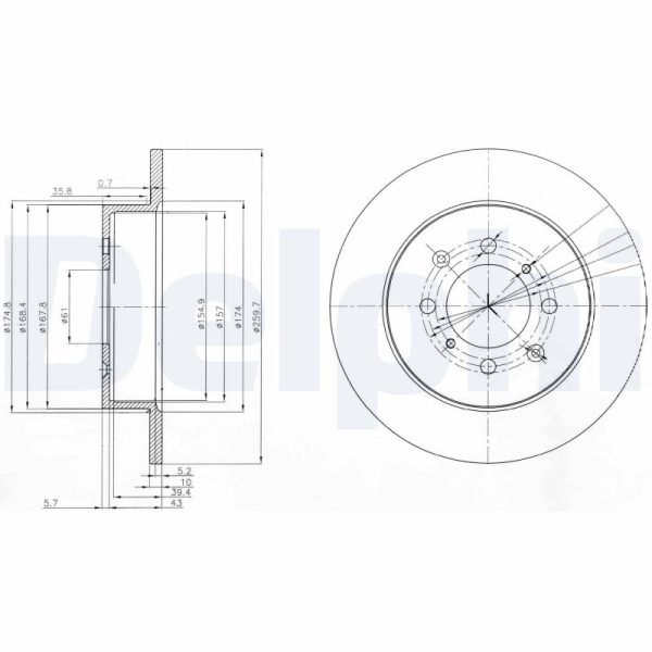 Disc frana HONDA CIVIC VII limuzina (ES, ET) 1.3 IMA (ED9, ES9) benzina/elector 83 cai DELPHI BG3793