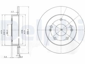 Disc frana HONDA CIVIC IX limuzina (FB) 1.8 (FB2) benzina 141 cai DELPHI BG3906
