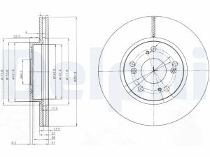 Disc frana HONDA CIVIC VIII Hatchback (FN, FK) 1.4 (FK1) benzina 83 cai DELPHI BG3980C