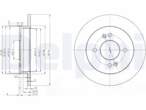 Disc frana HONDA NSX I Cabriolet (NA) 3.0 24V Vtec Automatic (NA1) benzina 256 cai DELPHI BG3981C