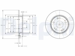 Disc frana HONDA CIVIC VIII limuzina (FD, FA) 1.3 (FD3) benzina 116 cai DELPHI BG4118C