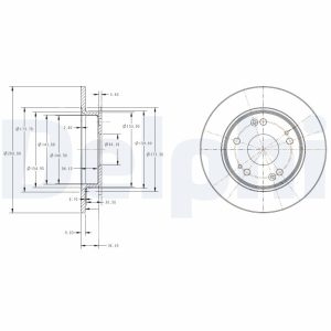 Disc frana HONDA CIVIC VIII limuzina (FD, FA) 1.3 (FD3) benzina 116 cai DELPHI BG4118C