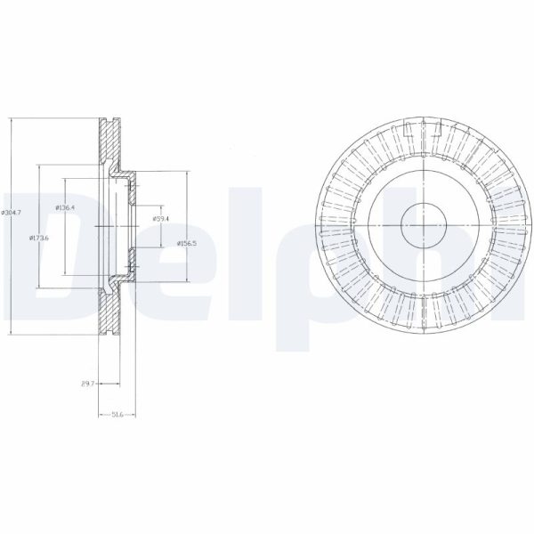 Disc frana HONDA CIVIC VIII Hatchback (FN, FK) 2.0 i-VTEC Type R (FN2) benzina 241 cai DELPHI BG4214