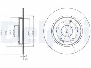 Disc frana HONDA CR-Z (ZF) 1.5 IMA (ZF1) benzina/elector 124 cai DELPHI BG4280