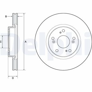Disc frana HONDA CIVIC X hatchback (FC_, FK_) 1.5 VTEC (FK7) benzina 182 cai DELPHI BG4698C