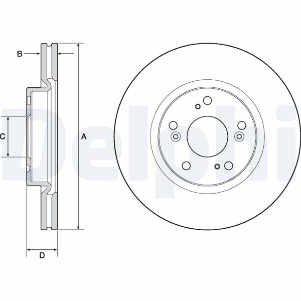Disc frana HONDA CIVIC X hatchback (FC_, FK_) 1.5 VTEC (FK7) benzina 182 cai DELPHI BG4698C