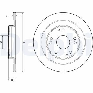 Disc frana HONDA CIVIC IX Tourer (FK) 1.6 i-DTEC (FK3) diesel 120 cai DELPHI BG4773C