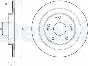 Disc frana HONDA CIVIC IX (FK) 1.4 i-VTEC (FK1) benzina 99 cai DELPHI BG4773C