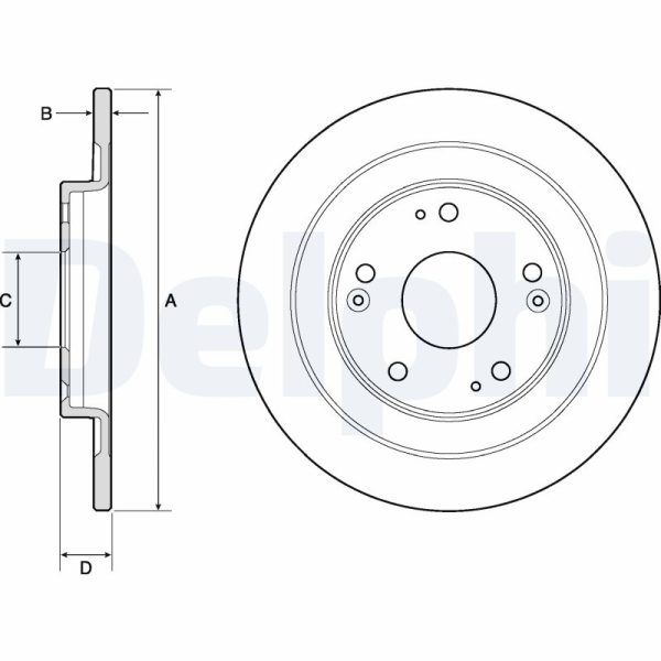 Disc frana HONDA CIVIC IX (FK) 1.4 i-VTEC (FK1) benzina 99 cai DELPHI BG4773C