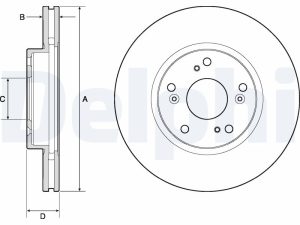 Disc frana HONDA CIVIC IX limuzina (FB) 1.8 (FB2) benzina 141 cai DELPHI BG4774C