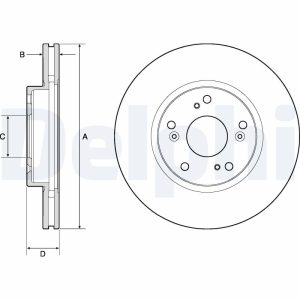 Disc frana HONDA CIVIC IX limuzina (FB) 1.8 (FB2) benzina 141 cai DELPHI BG4774C