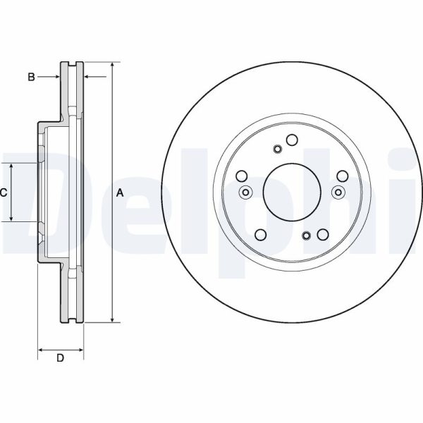 Disc frana HONDA CIVIC IX limuzina (FB) 1.8 (FB2) benzina 141 cai DELPHI BG4774C