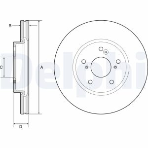 Disc frana HONDA HR-V (RU) 1.5 (RU1) benzina 130 cai DELPHI BG4785C