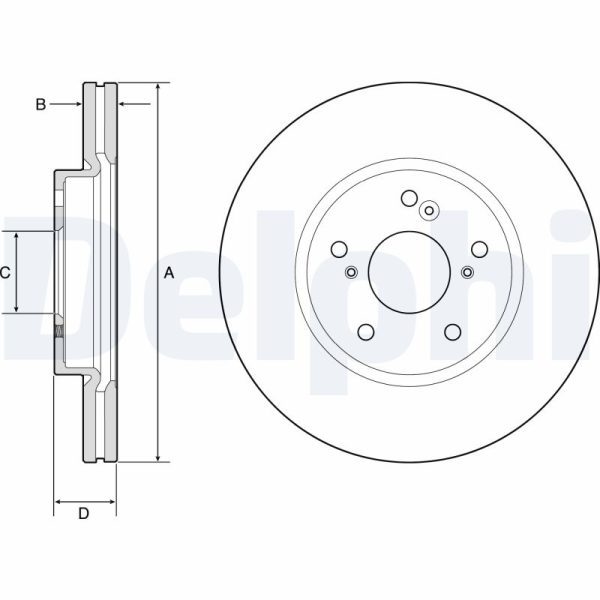 Disc frana HONDA HR-V (RU) 1.5 (RU1) benzina 130 cai DELPHI BG4785C