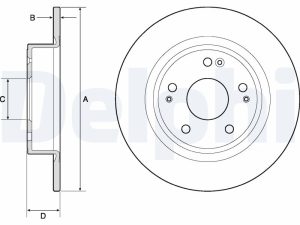 Disc frana HONDA HR-V (RU) 1.5 (RU1) benzina 130 cai DELPHI BG4801C