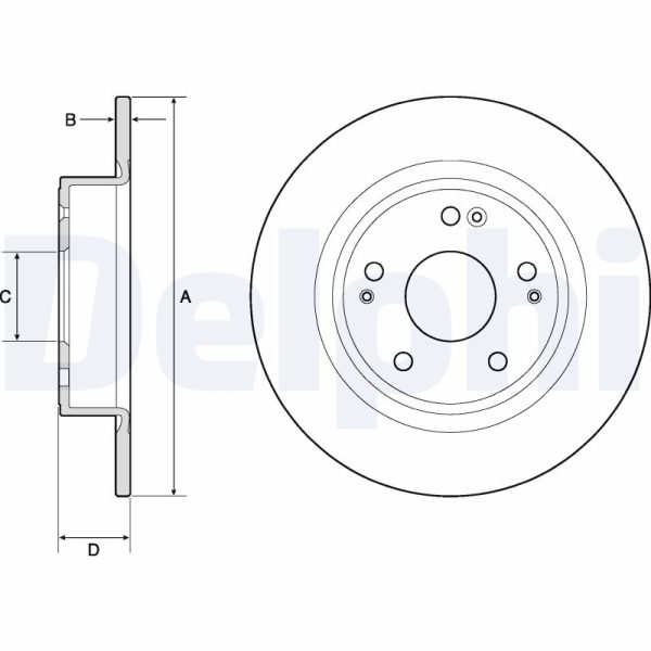 Disc frana HONDA HR-V (RU) 1.5 (RU1) benzina 130 cai DELPHI BG4801C