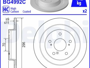 Disc frana HONDA CIVIC IX (FK) 2.0 i-VTEC Type R (FK2) benzina 310 cai DELPHI BG4992C