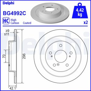 Disc frana HONDA CIVIC IX (FK) 2.0 i-VTEC Type R (FK2) benzina 310 cai DELPHI BG4992C