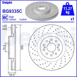 Disc frana HONDA CIVIC IX (FK) 2.0 i-VTEC Type R (FK2) benzina 310 cai DELPHI BG9335C