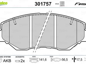 Placute frana HONDA CIVIC X hatchback (FC_, FK_) 1.0 VTEC (FK6) benzina 129 cai VALEO 301757