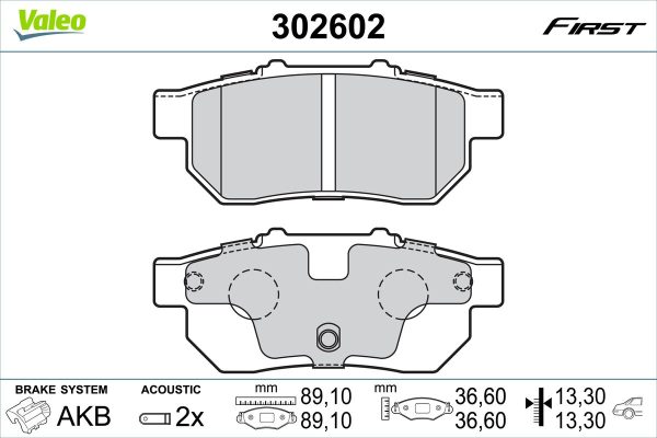 Placute frana HONDA CIVIC VI Hatchback (EJ, EK) 1.5 i (EK3) benzina 114 cai VALEO 302602