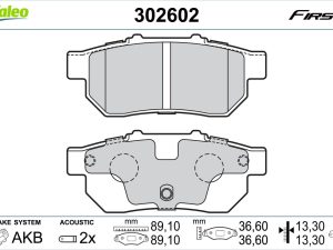 Placute frana HONDA CIVIC VI Fastback (MA, MB) 1.5 16V (MB3) benzina 114 cai VALEO 302602