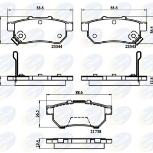 Placute frana HONDA CIVIC VI Hatchback (EJ, EK) 1.5 i (EK3) benzina 114 cai COMLINE CBP32146