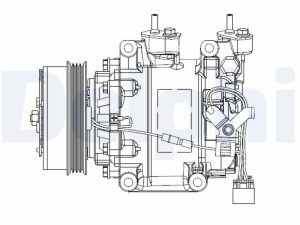Compresor climatizare HONDA CR-Z (ZF) 1.5 IMA (ZF1) benzina/elector 124 cai DELPHI CS20515