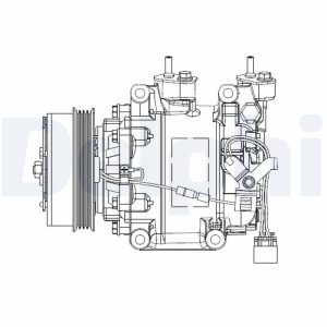Compresor climatizare HONDA CR-Z (ZF) 1.5 IMA (ZF1) benzina/elector 124 cai DELPHI CS20515