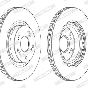 Disc frana HONDA CIVIC VIII Hatchback (FN, FK) 2.0 i-VTEC Type R (FN2) benzina 241 cai FERODO DDF1596C