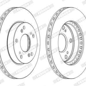 Disc frana HONDA CIVIC VIII limuzina (FD, FA) 1.3 IMA (FA3, FD3) benzina/elector 95 cai FERODO DDF1939C
